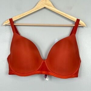 Adore Me burnt orange underwire lightly lined mesh back bra, 38DD.